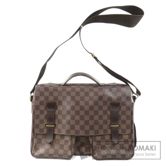 Louis Vuitton Damier Shoulder Canvas Brown Bag Ebene Broadway - Picture 1 of 9